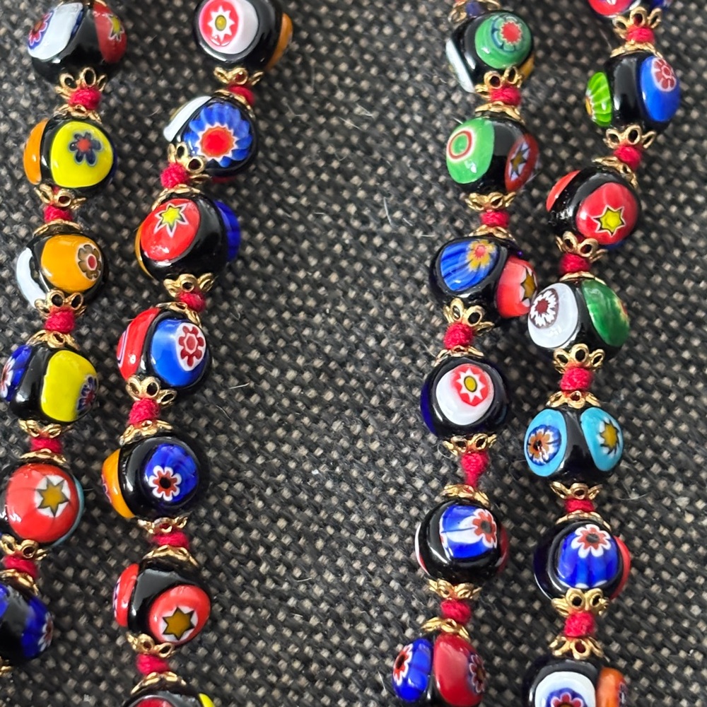 Vintage Italian Millefiori Necklace 29” - Picture 3 of 4